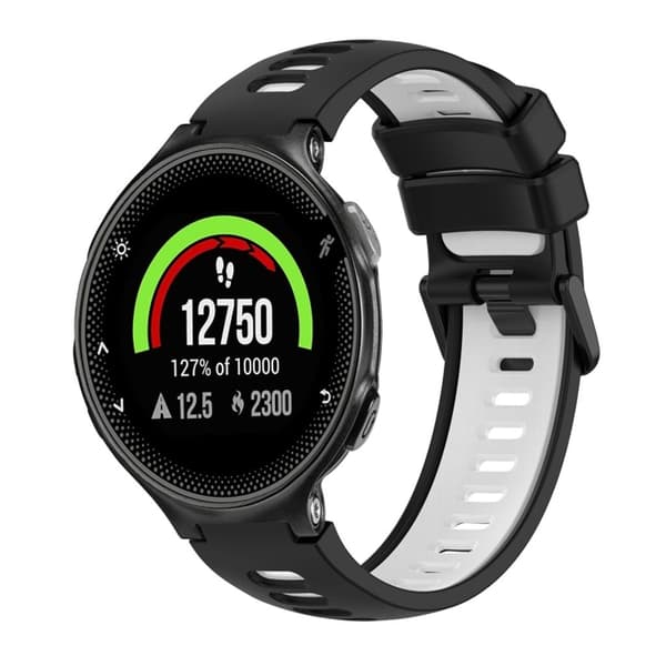 Garmin Forerunner 235 Silicone Two-colored Watch Band - Black/White