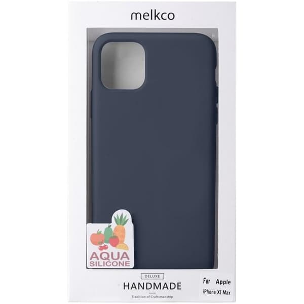 Melkco Aqua Silicone Cover för iPhone 11 Pro Max - Mörkblå Svart