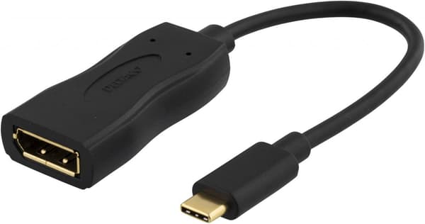 Deltaco USB-C 3.1 to DisplayPort adapter, 20cm - Black