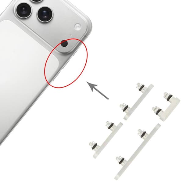 Knappsats för iPhone 17 Pro och 17 Pro Max - Silver