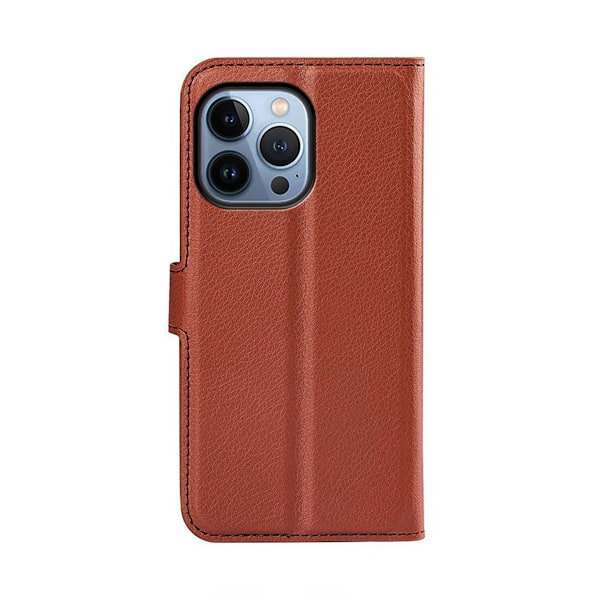 iPhone 14 Pro Max Plånboksfodral med Stativ - Brun