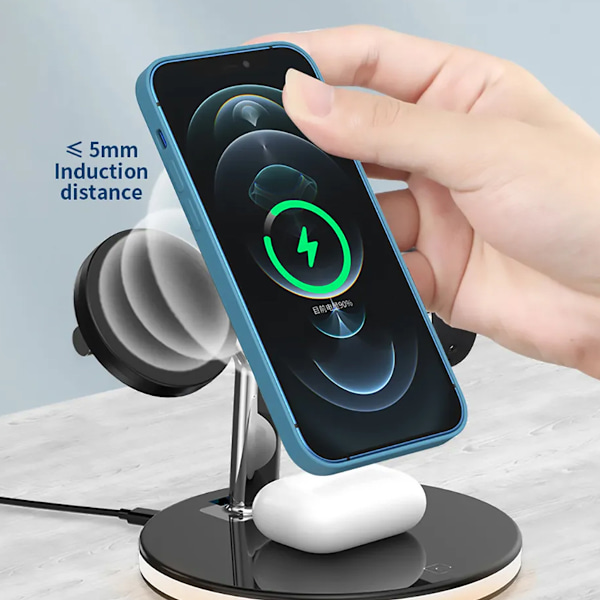 Trådlös 3-i-1 Laddstation 15W med PD & QC3.0