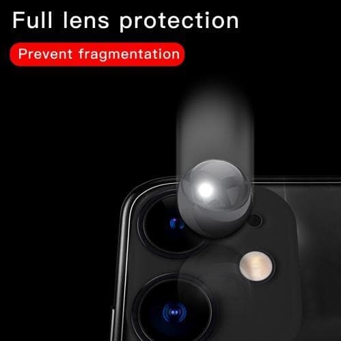 Linsskydd i Härdat Glas för iPhone 11 Svart