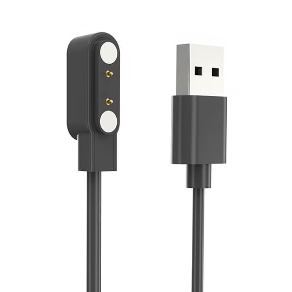 2 Pins/2.8-9mm Magnetic USB Charging Cable Flat Design Compatible with Smart Watches Accessory for Power Charging