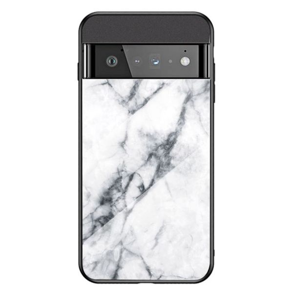 Google Pixel 6 Pro case with marble pattern - White