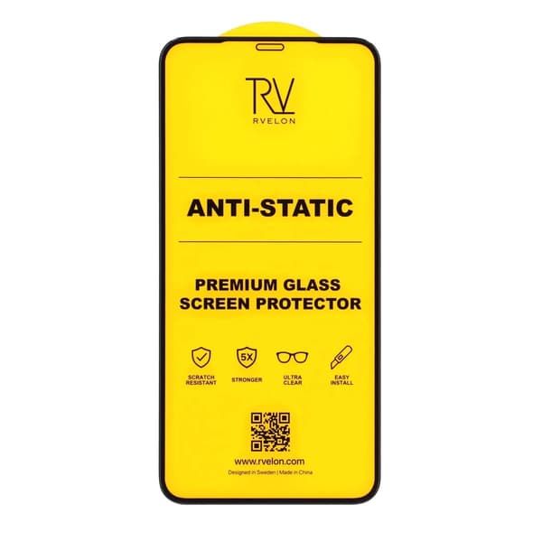 Rvelon Skärmskydd för iPhone 11 Pro/XS/X - 3D Härdat Glas - Bulk