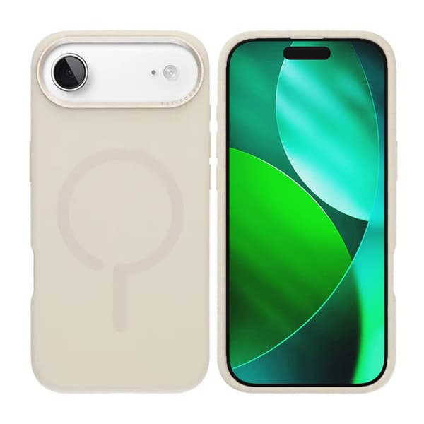 Silicone Mobile Case with Camera Metal Frame for iPhone Air - White