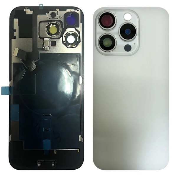 iPhone 16 Pro Max Baksida med NFC samt tejp - Vit Titan