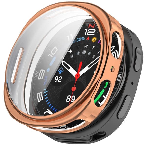 Samsung Galaxy Watch9 44mm TPU Watch Case with Screen Protector - Rose Gold