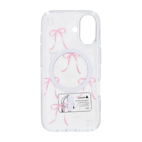 Mobilskal Magsafe till iPhone 17 - Transparent med rosett