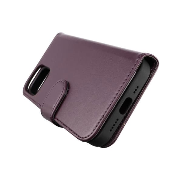 iPhone 12/12 Pro Plånboksfodral Magnet Rvelon - Mörklila