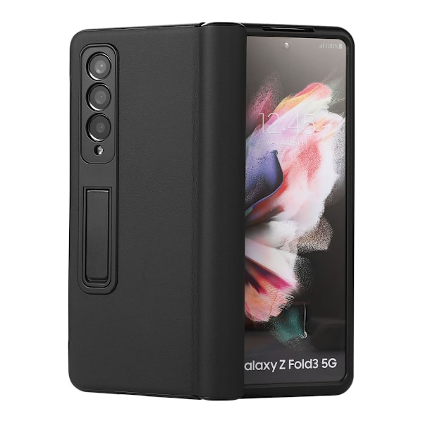 Samsung Galaxy Z Fold 3 Mobilskal Fodral Läder - Svart