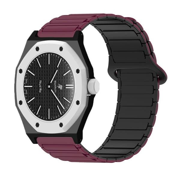 Swatch Royal Pop Silicone Watch Strap with Case - Burgundy/Black