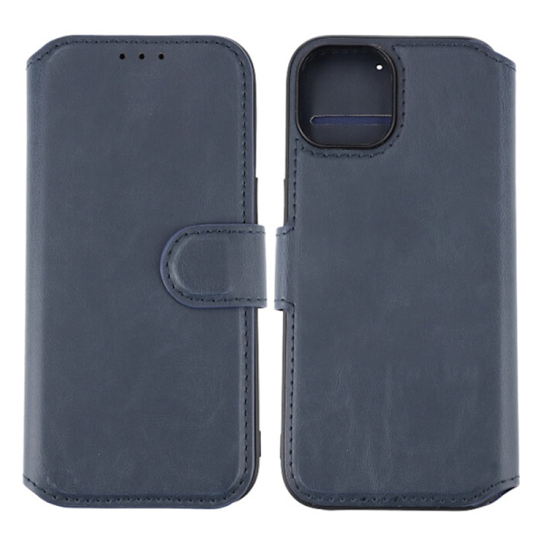 iPhone 15 Plus Plånboksfodral Magnet Rvelon - Blå