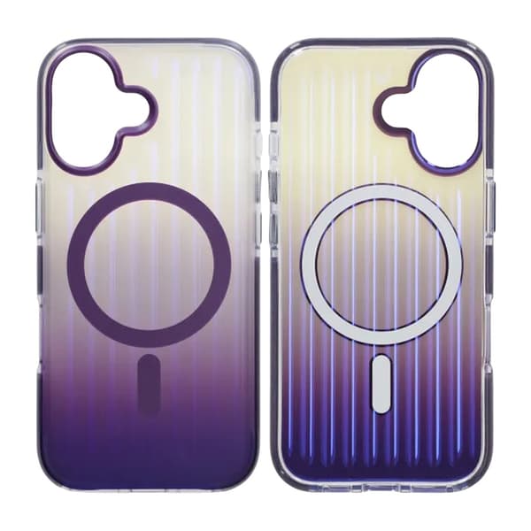 Corrugated MagSafe Mobile Case for iPhone 17 - Dark Purple