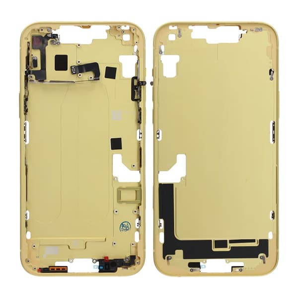 iPhone 14 Plus Middle Frame with Small Parts OEM - Yellow