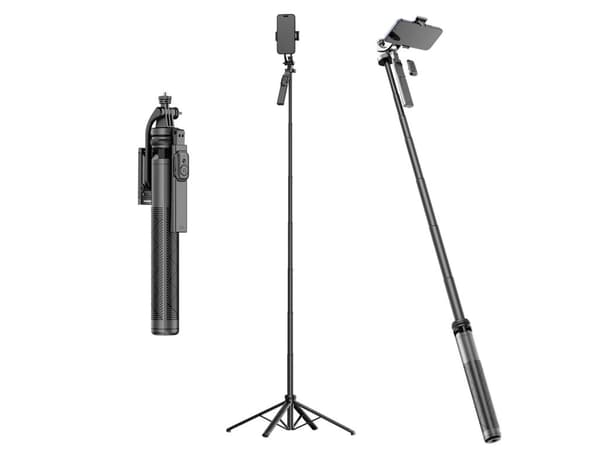 SiGN selfie stick / tripod with mobile holder, 1.8m – black