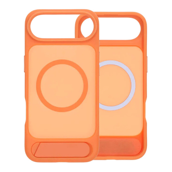 Black Feather Inclined Bracket Magnetic Case - iPhone Air Orange
