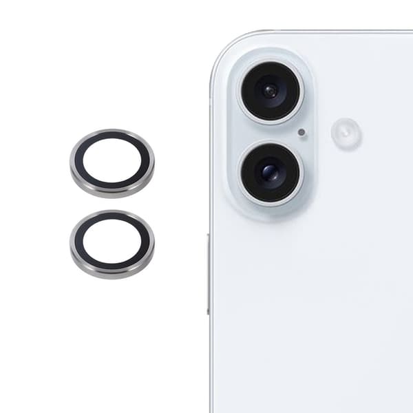 Tempered glass camera protector for iPhone 17 - Titanium grey