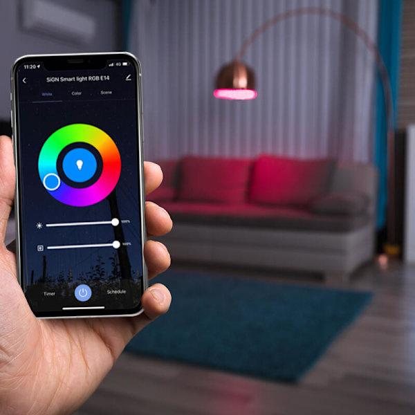 SiGN Smart Home Dimbar RGB LED-lampa C37 4.5W E14