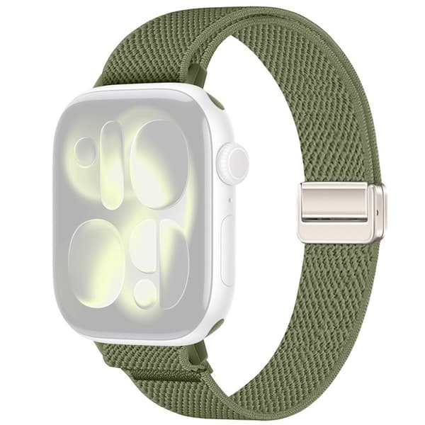 Apple Watch 42/41/40/38mm Slim Nylon Watch Strap - Olive Green