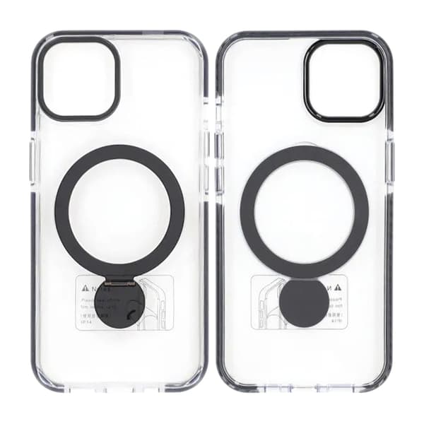 Pindun 360°Rotating Stand Magnetic Case For iPhone 15 Black