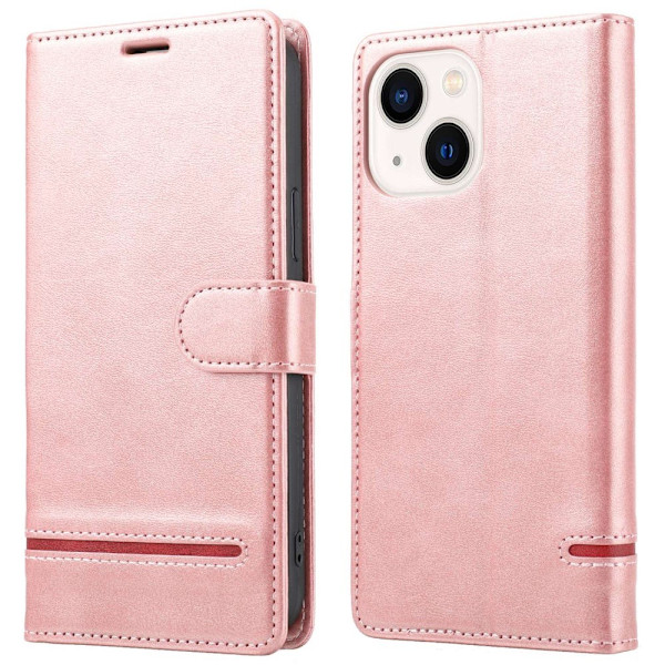 iPhone 14 Shockproof Wallet Cover - Pink