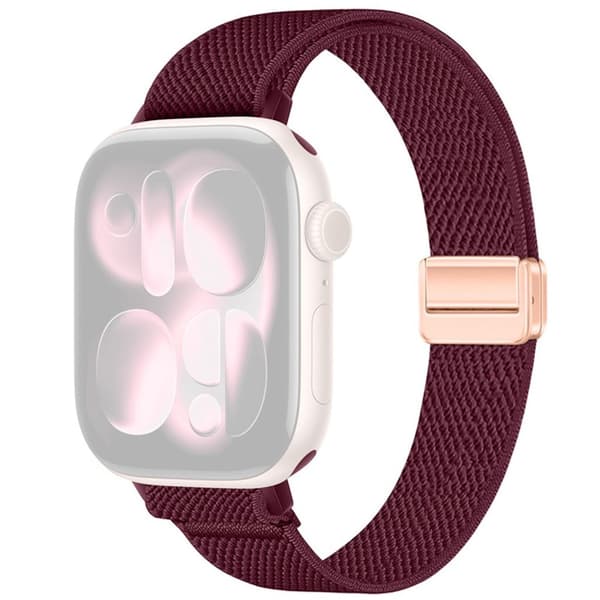 Apple Watch 42/41/40/38mm Slim Nylon Watch Strap - Burgundy