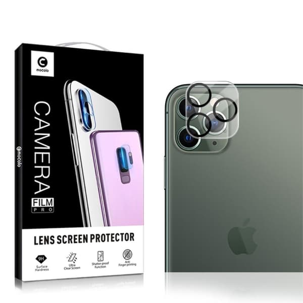 MOCOLO Linsskydd i Härdat Glas för iPhone 11 Pro Svart