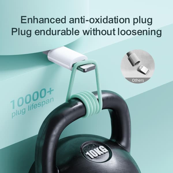 SiGN Boost USB-A till Lightning Kabel 2.4A 2m - Rosa Svart