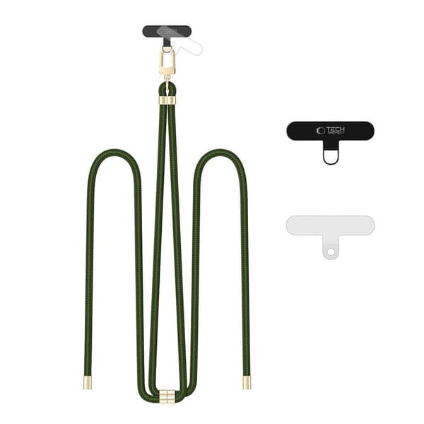 Tech-Protect C7S adjustable phone strap – green/gold