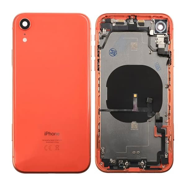 iPhone XR Back Cover Complete OEM Coral With Small Parts