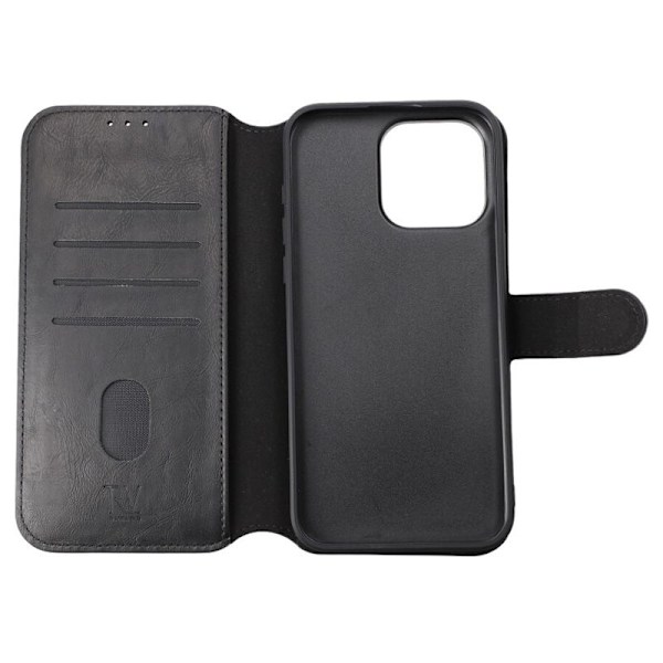 iPhone 15 Pro Max Plånboksfodral Magnet Rvelon - Svart