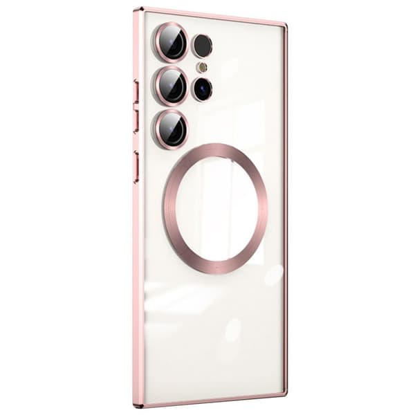 Samsung Galaxy S23 Ultra Qi-compatible Case with Lens Protector - Pink