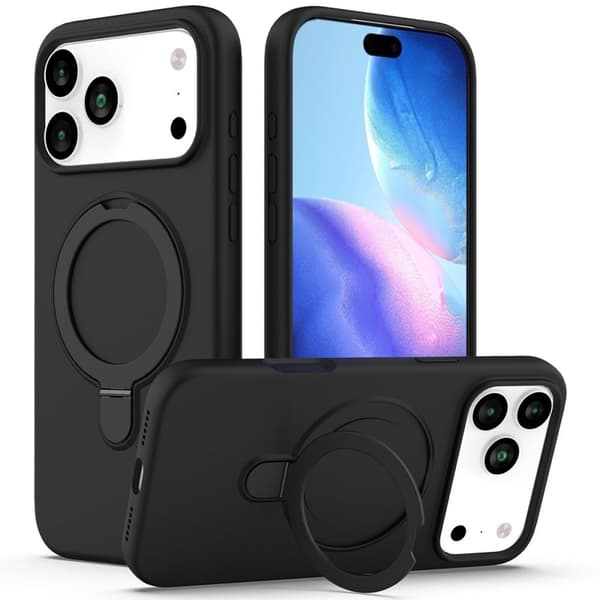 iPhone 18 Pro Max/17 Pro Max MagSafe Case with Ring Holder - Black