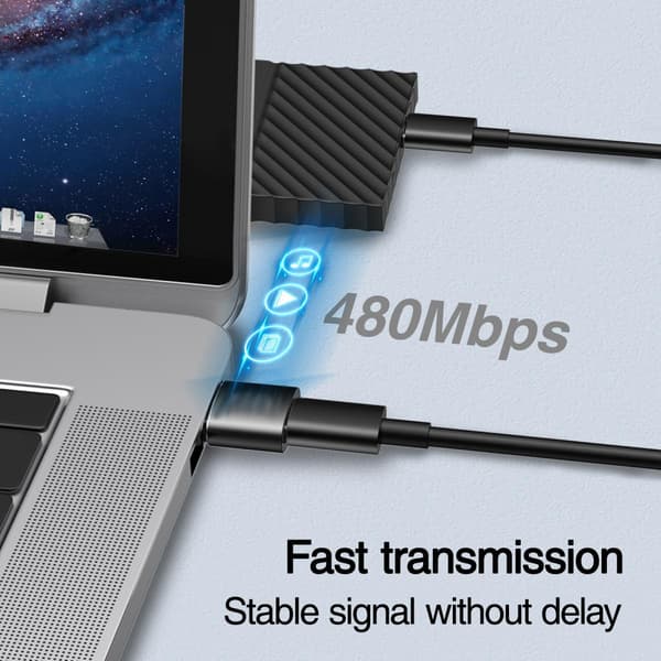 SiGN USB-C till USB-A Adapter, 2-pack Svart