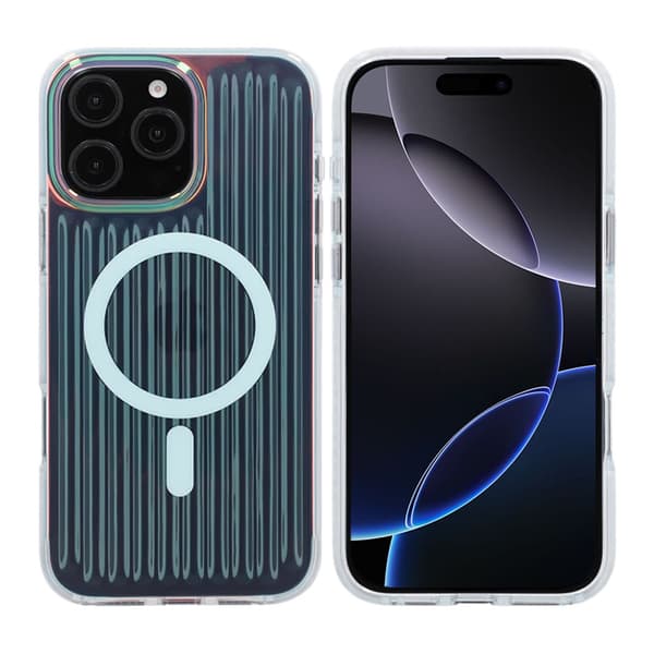 Model reflect color Magnetic Case For iPhone 16 Pro Max Blue