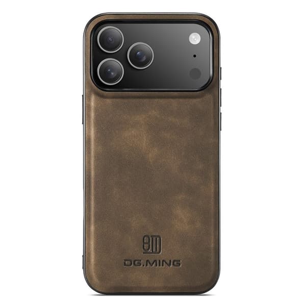DG.MING iPhone 18 Pro/17 Pro PU-leather Case - Brown
