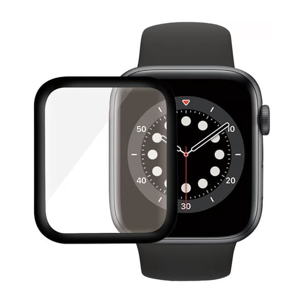 Screen Protector Apple Watch Series 6 40mm Full Coverage Tempered Glass - Black