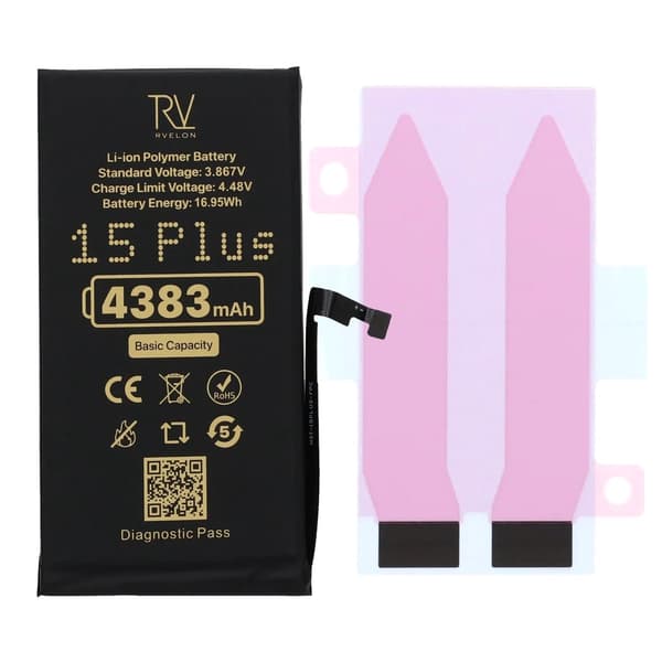 RV Battery iPhone 15 Plus 4383mAh Diagnostic Pass Original