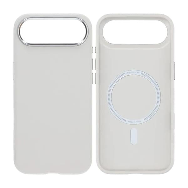 Mobile Case Faux Leather with Camera Protection for iPhone Air - White