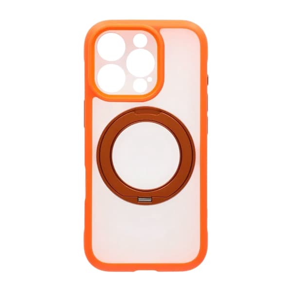 Skal med Roterbart MagSafe-Stativ för iPhone 16 Pro - Orange