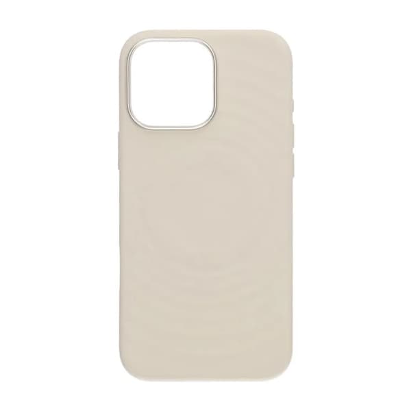 Silicone Mobile Case for iPhone 15 Pro Max - White with Camera Protection