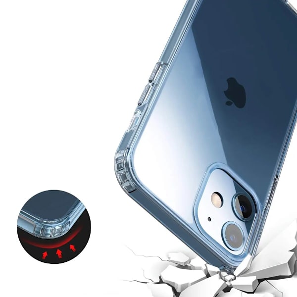 iPhone 12 Mini Skal Stöttåligt Rvelon - Transparent