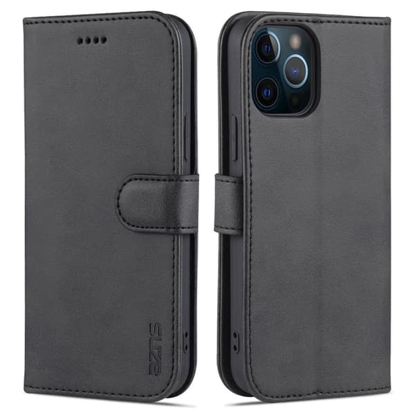 AZNS iPhone 13 mini Wallet Cover Stand – Black