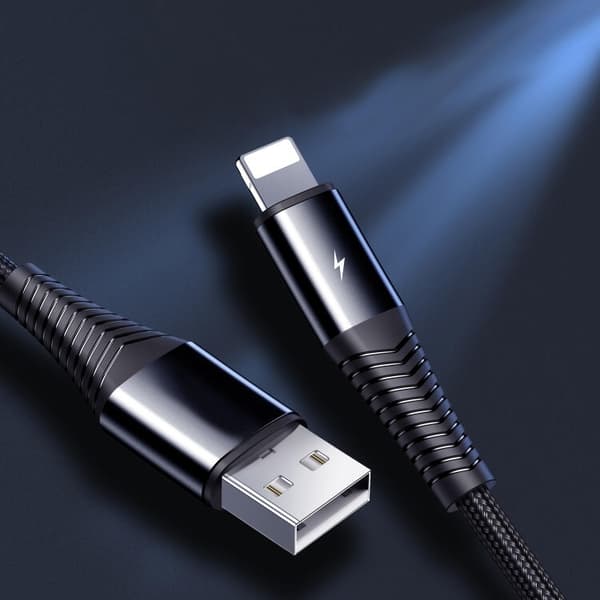 SiGN 3-in-1 Kabel Lightning, USB-C, Micro-USB, 3A, 1.2m - Svart Svart