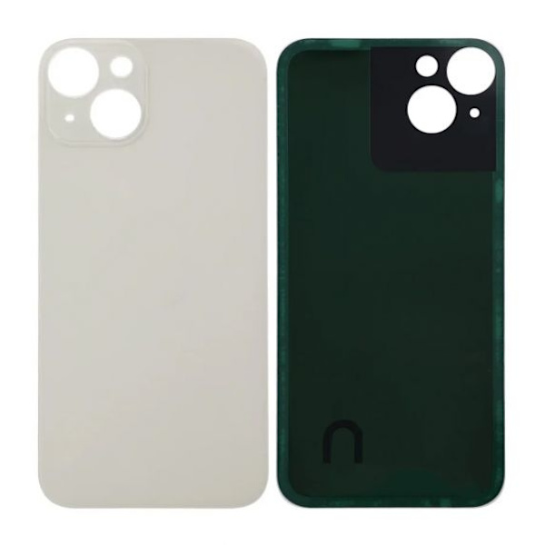 iPhone 14 Plus Baksida Glas med lins samt tejp - Vit