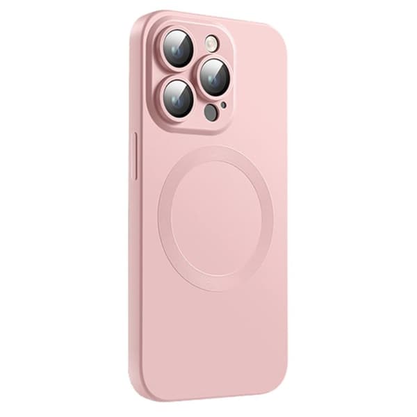 iPhone 15 Pro MagSafe Compatible Liquid Silicone Case - Light Pink