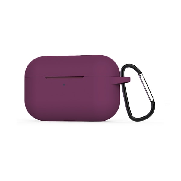 Airpods Pro Silikonskal med Karbinhake - Mörklila
