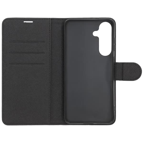 Flip Stand Leather Wallet Case For Samsung S25 FE Black